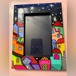 Hand-Painted Multicolor Decorative Photo Frame